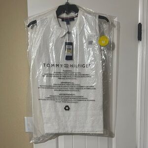 Tommy Hilfiger Men’s White Polo with Contrast Trim
